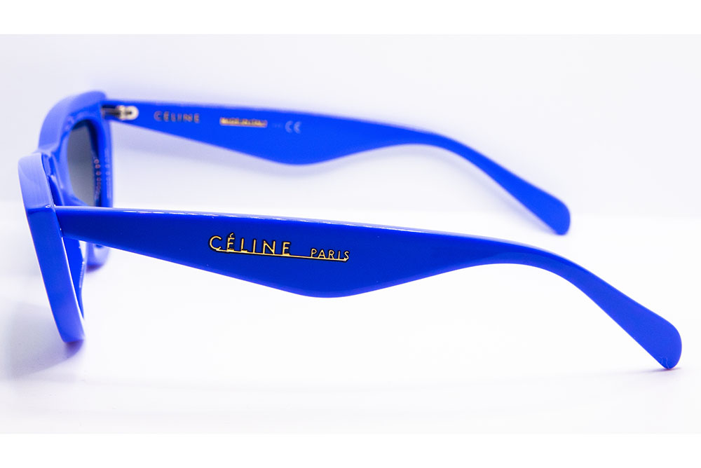 Baby blue cat eye Celine authentic sunglasses Celine CL 400191 92N Shiny Blue / Gray Sunglasses 400191 92N  main image 2