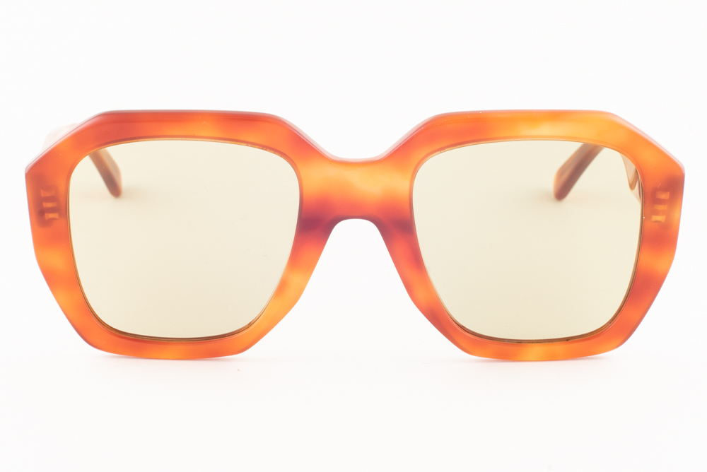 Celine CL 400451 53N Dark Havana / Green Sunglasses CL400451 53N