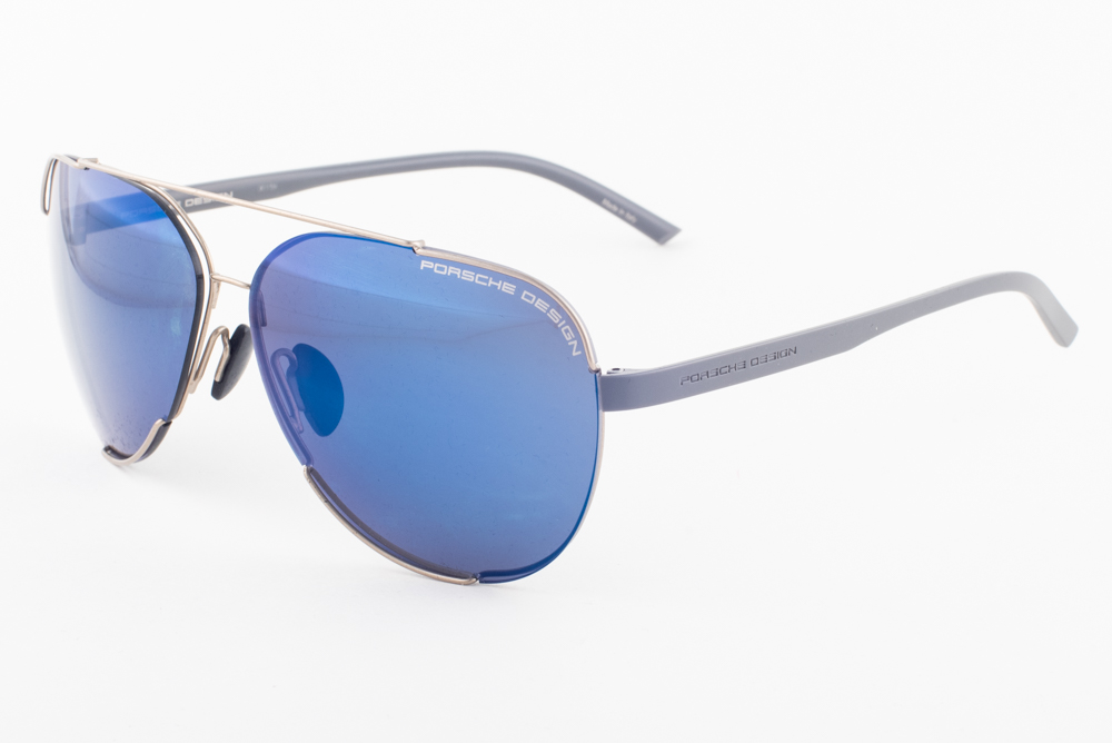 PORSCHE Design 8682 D Gold / Blue Mirror Sunglasses P8682D  display picture 2