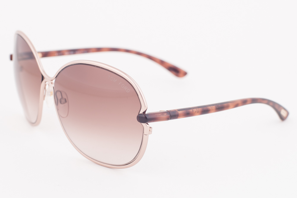 Tom Ford LEILA 222 34F Rose Gold / Brown Gradient Sunglasses  display picture 1