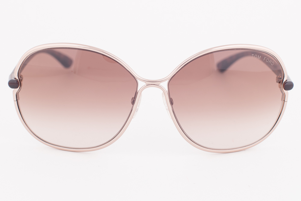 Tom Ford LEILA 222 34F Rose Gold / Brown Gradient Sunglasses  display picture 3