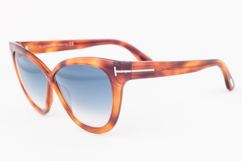 Tom Ford ARABELLA 511 53W Blonde Havana / Blue Gradient  display picture 1