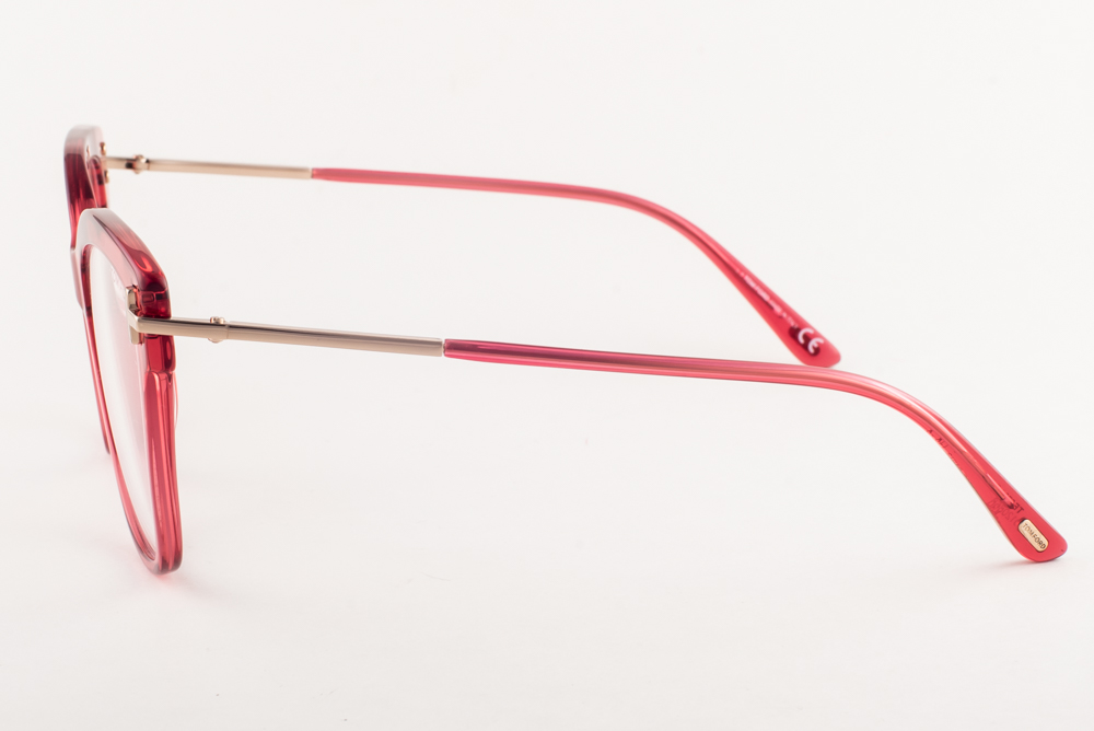 Tom Ford 5704 066 Transparent Red / Blue Block Eyeglasses  display picture 2