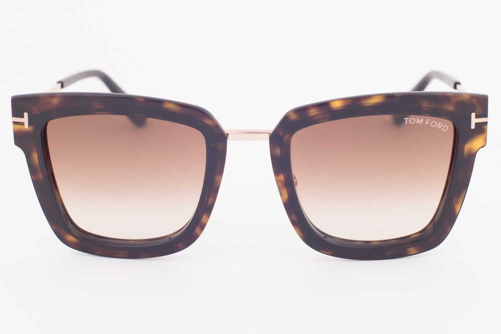 Tom Ford LARA Dark Havana / Brown Gradient Sunglasses TF573  display picture 3