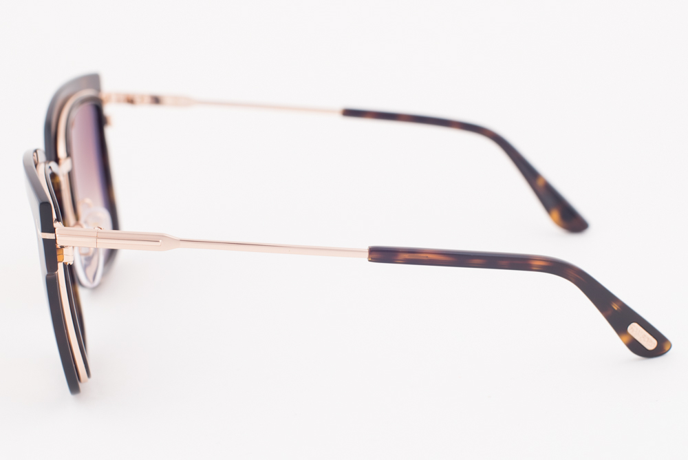 Tom Ford LARA Dark Havana / Brown Gradient Sunglasses TF573  display picture 1