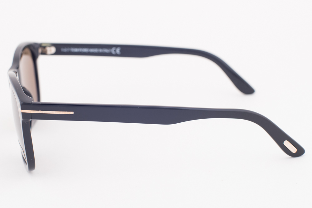 Tom Ford ERIC 595 01J Shiny Black / Brown Roviex Sunglasses TF595