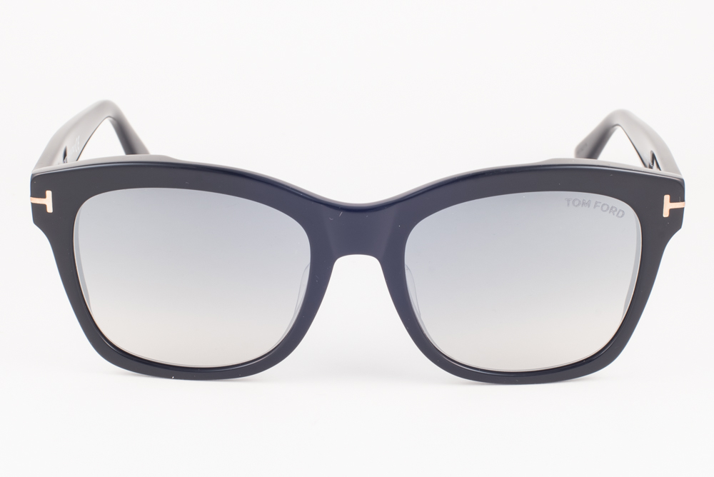 Tom Ford LAUREN 614 01C Black / Gray Mirror Sunglasses TF614  display picture 1