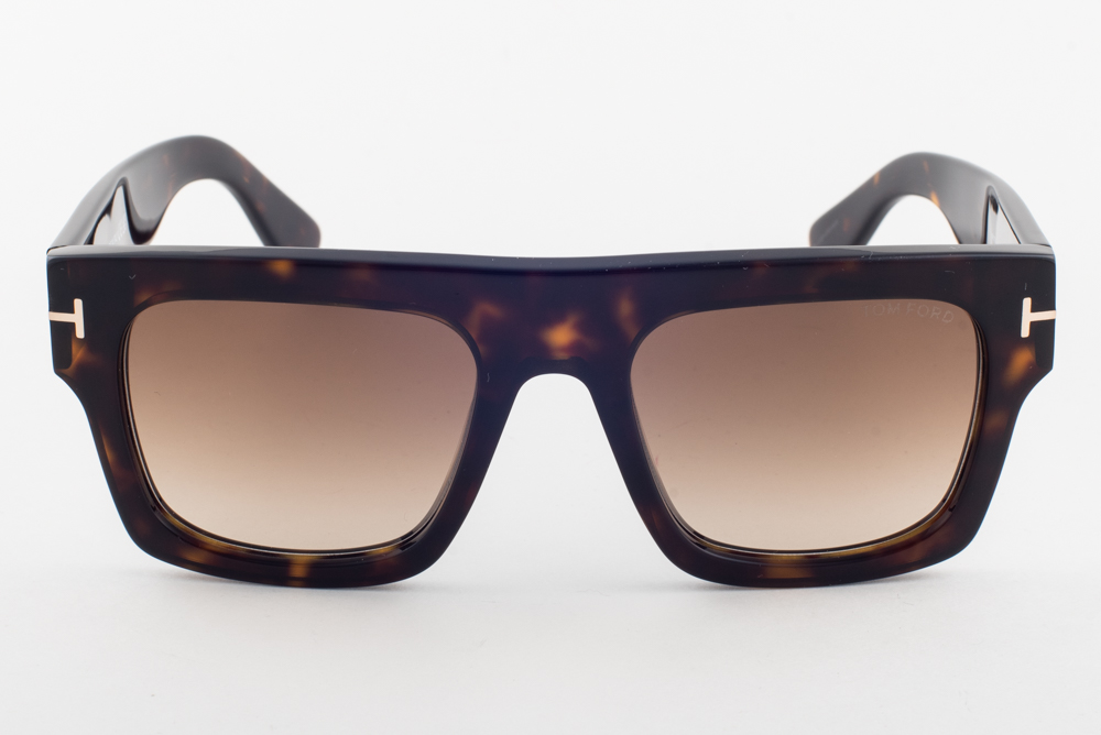 Tom Ford FAUSTO 711 52F Dark Havana / Brown Gradient Sunglasses