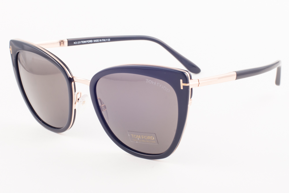 Tom Ford SIMONA 717 01A Shiny Black / Gray Sunglasses TF717  display picture 3