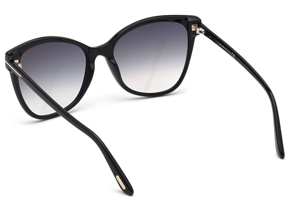 Tom Ford ANI 844 01B Shiny Black / Gray Gradient Sunglasses  display picture 2